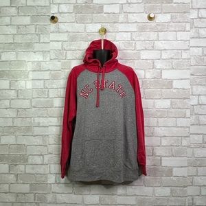 League NC State Grey & Red Hoodie